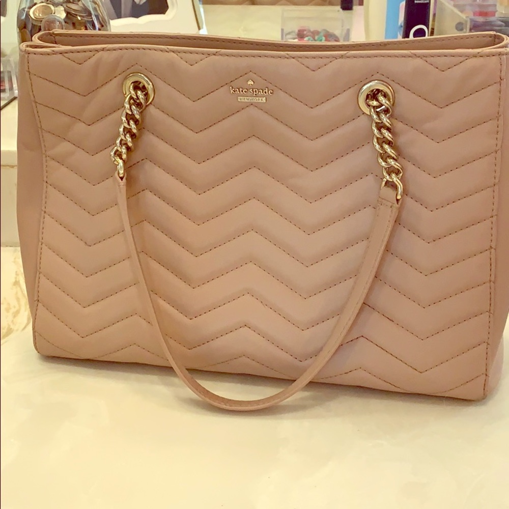Kate Spade Pink Chevron Stitch Purse